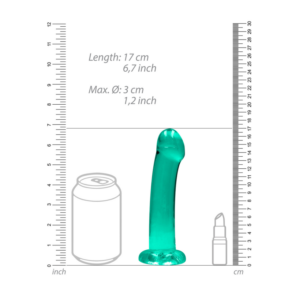 RealRock by Shots Non-Realistic Dildo with Suction Cup - 7 / 17 cm