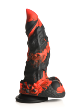 XR Brands Fire Demon - Monster Silicone Dildo - Red/Black