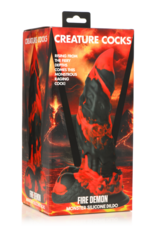 XR Brands Fire Demon - Monster Silicone Dildo - Red/Black