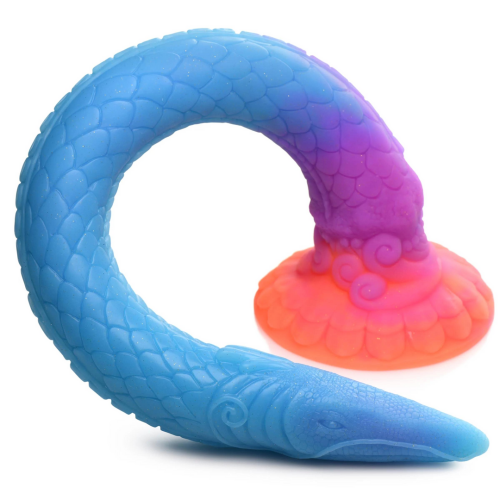 XR Brands Makara - Glow in the Dark - Silicone Snake Dildo