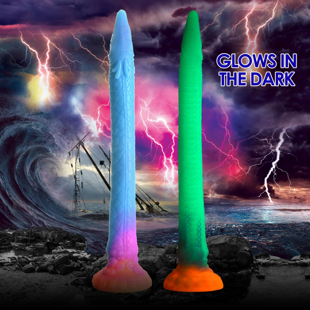 XR Brands Makara - Glow in the Dark - Silicone Snake Dildo