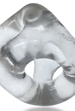 Oxballs Tri-Sport XL - Thicker 3-Ring Cocksling - Clear