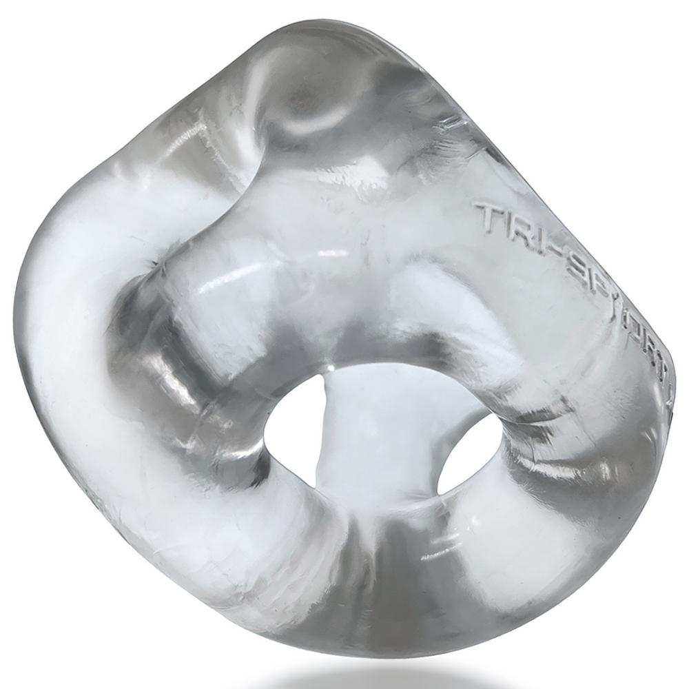 Oxballs Tri-Sport XL - Thicker 3-Ring Cocksling - Clear