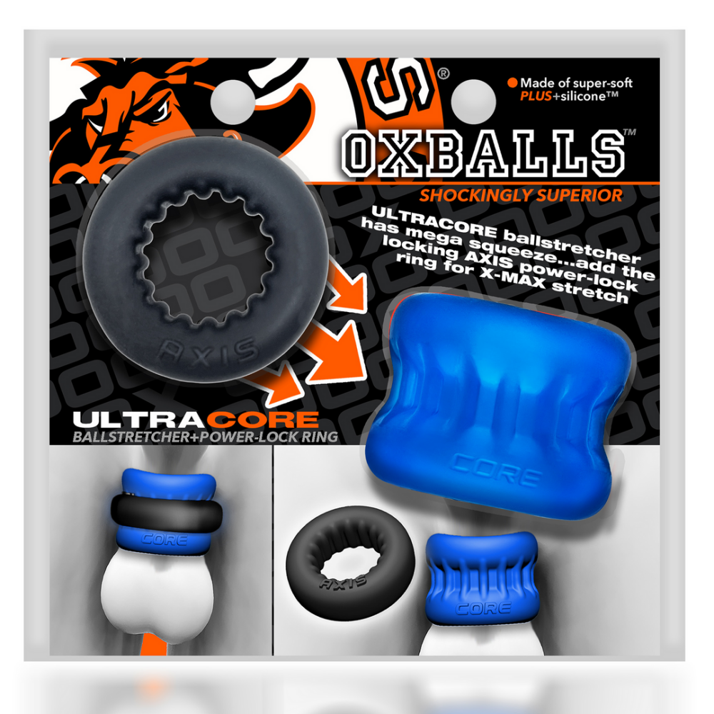 Oxballs Ultracore - Core Ballstretcher with Axis Ring - Blue Ice