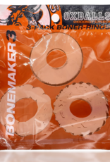 Oxballs Bonemaker - 3-pack Boner Cockring Kit - Clear