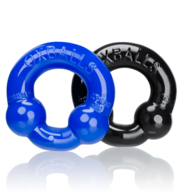 Oxballs Ultraballs - 2-pack Nodule Pressure Cockrings - Black / Police Blue