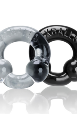 Oxballs Ultraballs - 2-pack Nodule Pressure Cockrings - Black / Clear