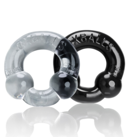 Oxballs Ultraballs - 2-pack Nodule Pressure Cockrings - Black / Clear