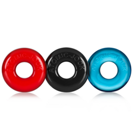 Oxballs Ringer - 3-pack of Do-Nut-1 Cockrings - Multi