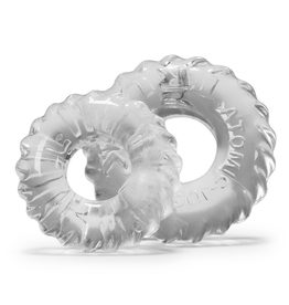 Oxballs Truckt - 2-pack Stretchy Cockring - Clear