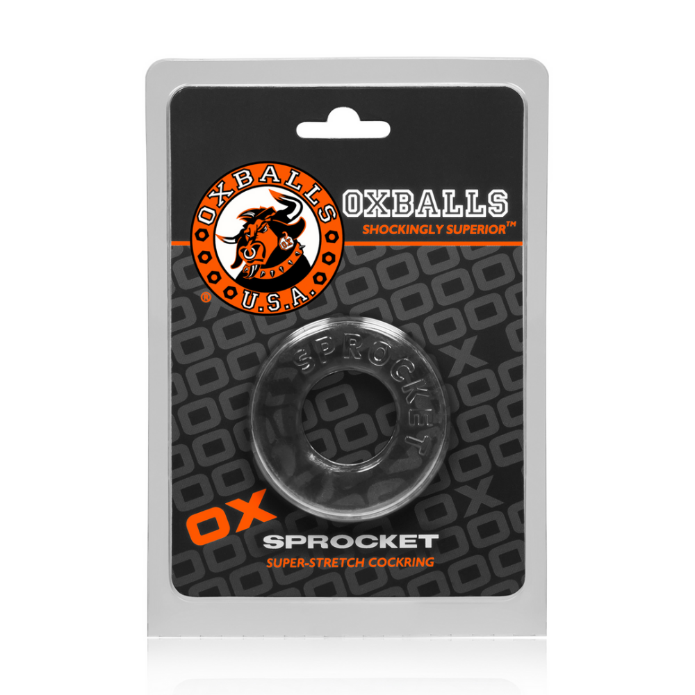 Oxballs Sprocket - No-Roll Comfort Cockring - Clear