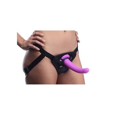 XR Brands Navigator - Silicone G-Spot Dildo with Harness