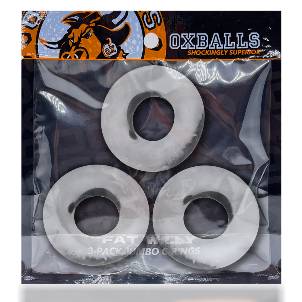 Oxballs Fat Willy - 3-pack Jumbo Cockrings - Clear