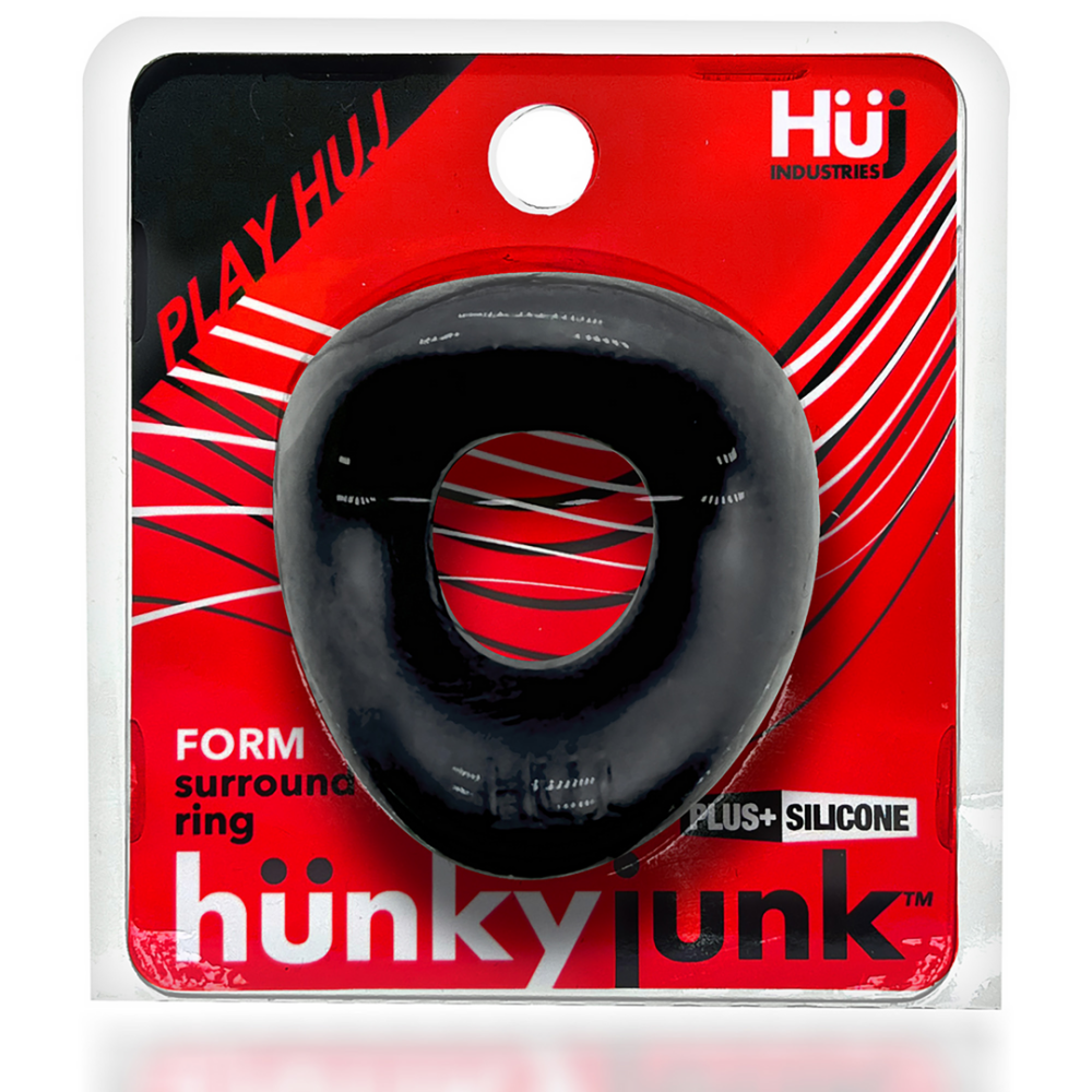 Hunkyjunk Form - Curvy Cockring - Tar Ice