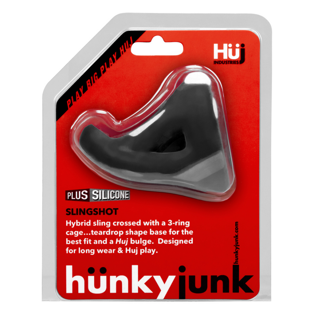 Hunkyjunk Slingshot - 3-Ring Teardrop Sling - Tar