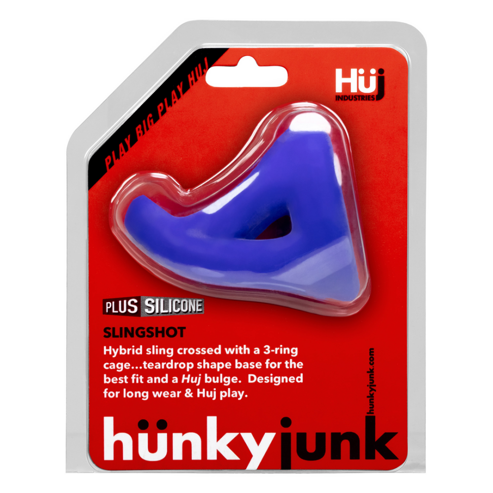 Hunkyjunk Slingshot - 3-Ring Teardrop Sling - Cobalt