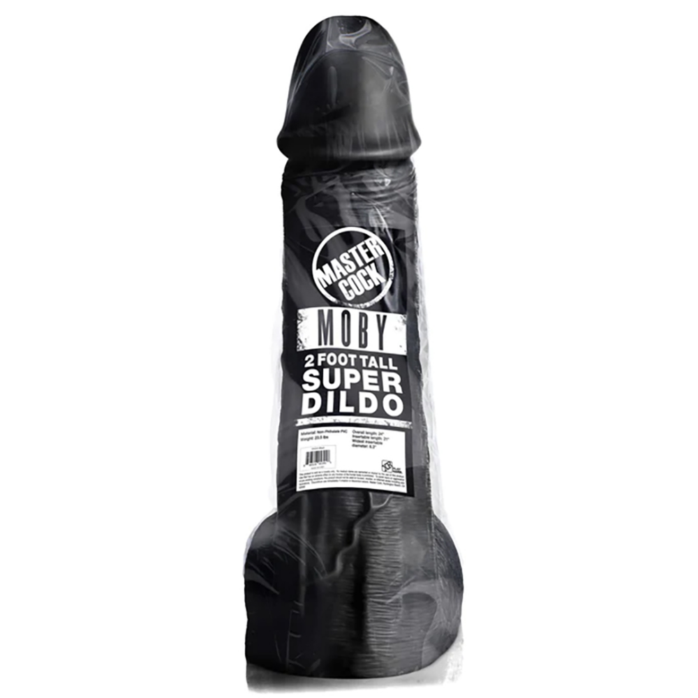 XR Brands Moby Super Dildo - 2 ft / 60 cm - Black