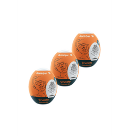 Crunchy - Masturbator Egg Set - 3 Pieces - Orange