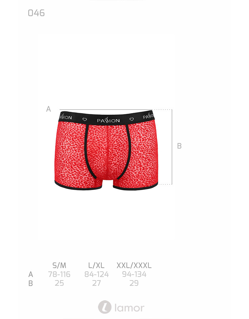 Sexy heren boxer van Mesh materiaal met print van Passion Menswear