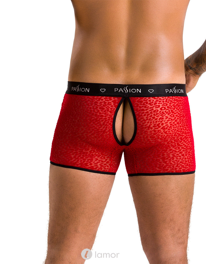 Sexy heren boxer van Mesh materiaal met print van Passion Menswear