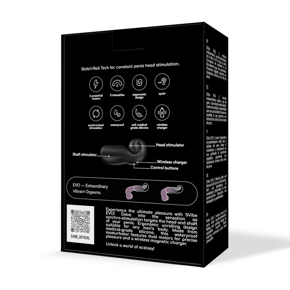 Snail Vibe Slak Vibe - EVO Masturbator - Zwart