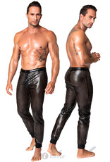 * NOIR handmade Wetlook heren broek geperforeerde stof, van Noir Handmade Chaos Collection