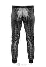 * NOIR handmade Wetlook heren broek geperforeerde stof, van Noir Handmade Chaos Collection