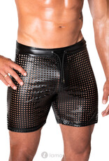 * NOIR handmade Wetlook Heren short met veter van Noir Handmade Chaos Collection    -