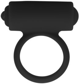 Doc Johnson Vibrerende C-ring - Zwart