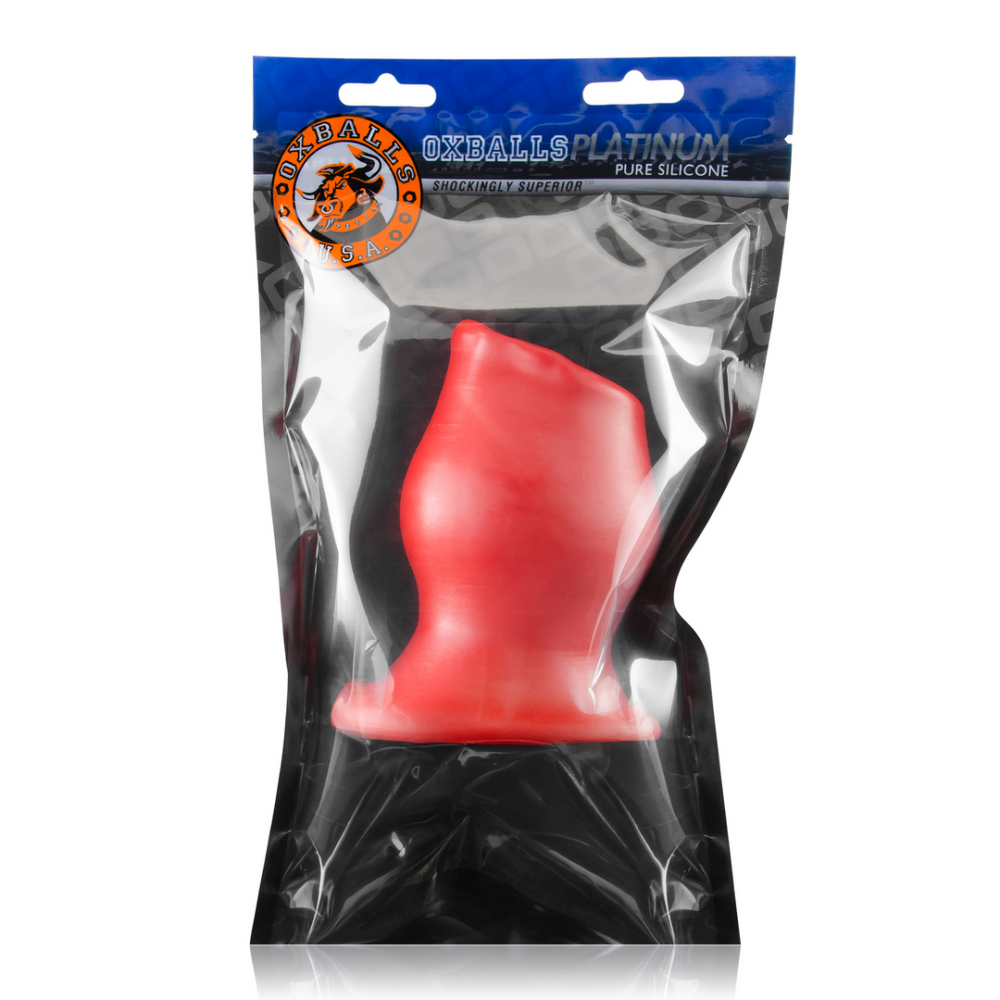 Oxballs Pighole - Hollow Butt Plug - Large - Red