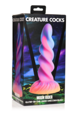 XR Brands Moon Rider - Glow-in-the-Dark Unicorn Dildo