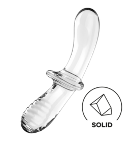 Double Crystal - Glass Dildo - Transparent