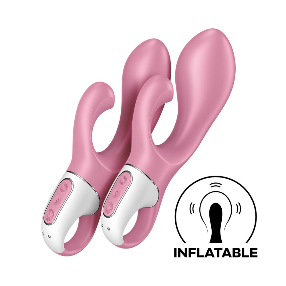 Air Pump Bunny 2 - Inflatable Rabbit Vibrator - Light Red