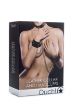 Ouch! by Shots Lederen Halsband en Handboeien