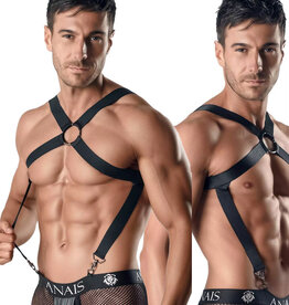 * ANAIS MEN Zwarte Heren harnas, Axel body harnas 05490