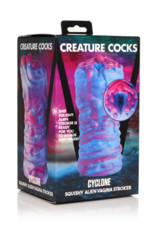 XR Brands Cyclone - Silicone Alien Vagina Stroker - Paars
