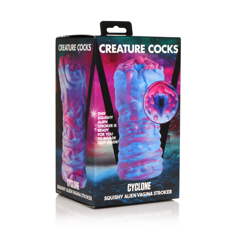 XR Brands Cyclone - Silicone Alien Vagina Stroker - Paars