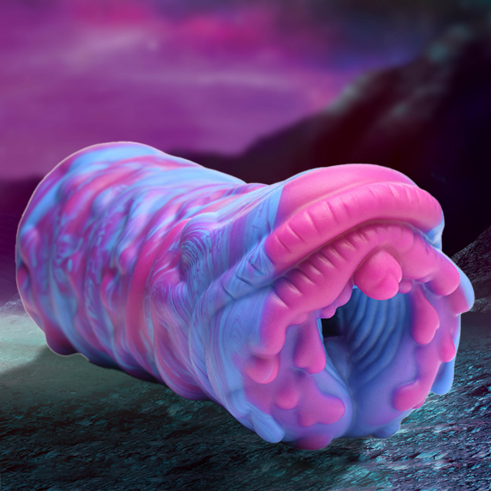 XR Brands Cyclone - Silicone Alien Vagina Stroker - Paars