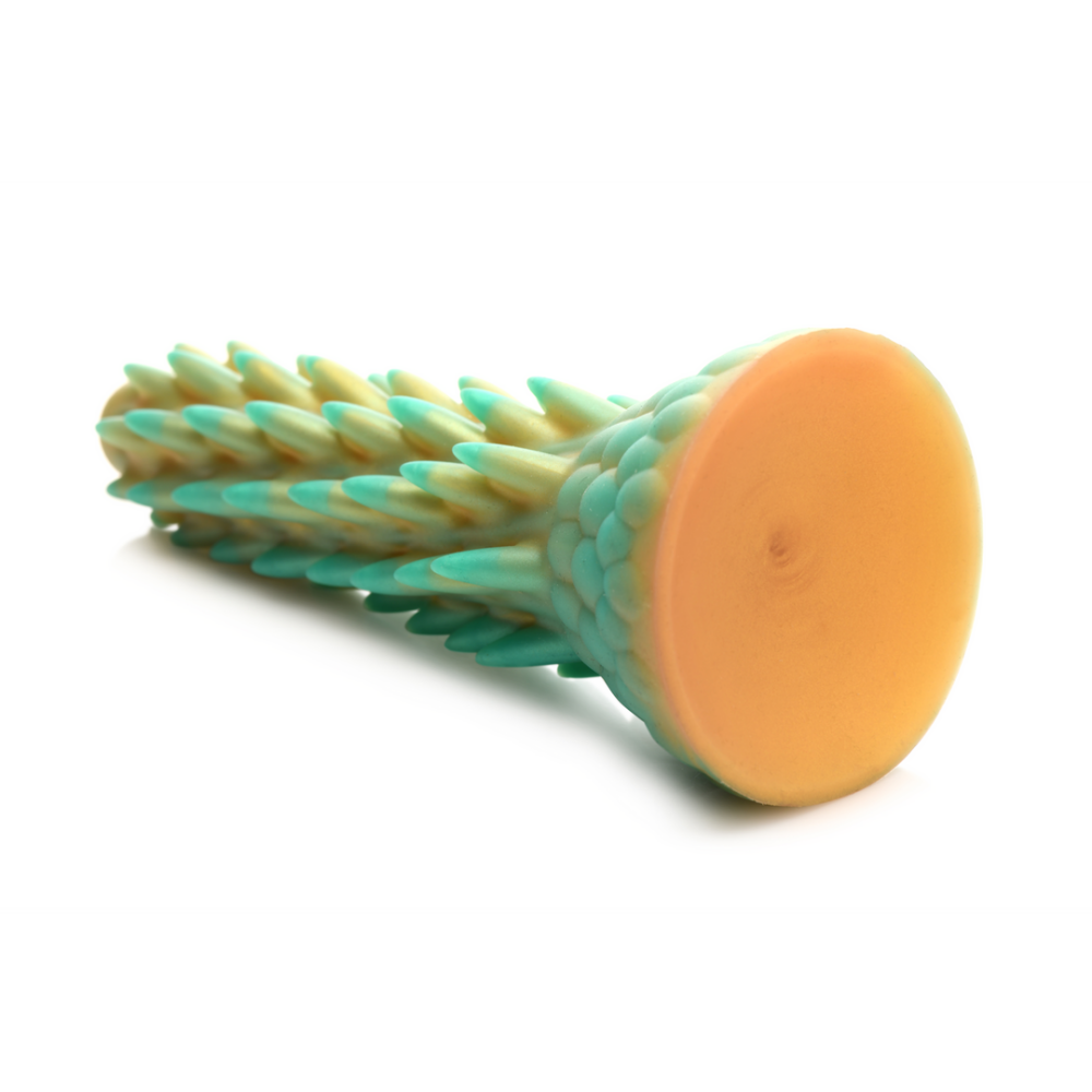 XR Brands Stegosaurus - Stekelige Reptiel Silicone Dildo - Groen