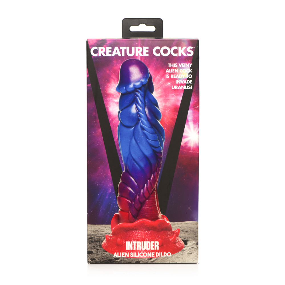 XR Brands Intruder - Alien Silicone Dildo - Paars