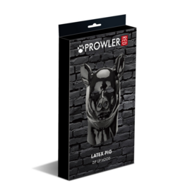 Prowler Red Latex Pig Hood - Zwart