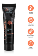 Orgie Lube Tube Chocolate - Waterbased Lubricant - 3 fl oz / 100 ml