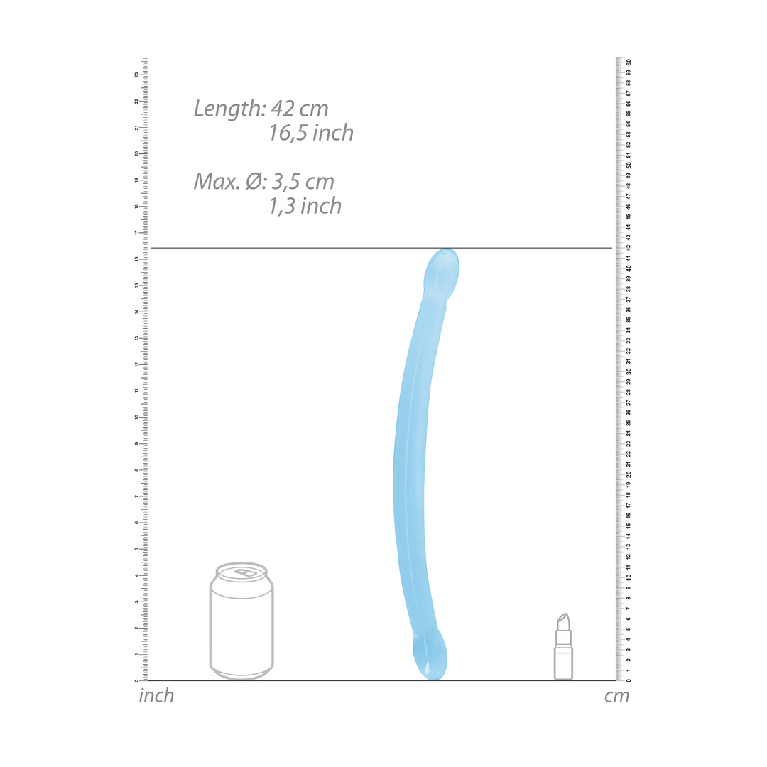 RealRock by Shots Niet-realistische dubbele dildo - 17 / 42 cm