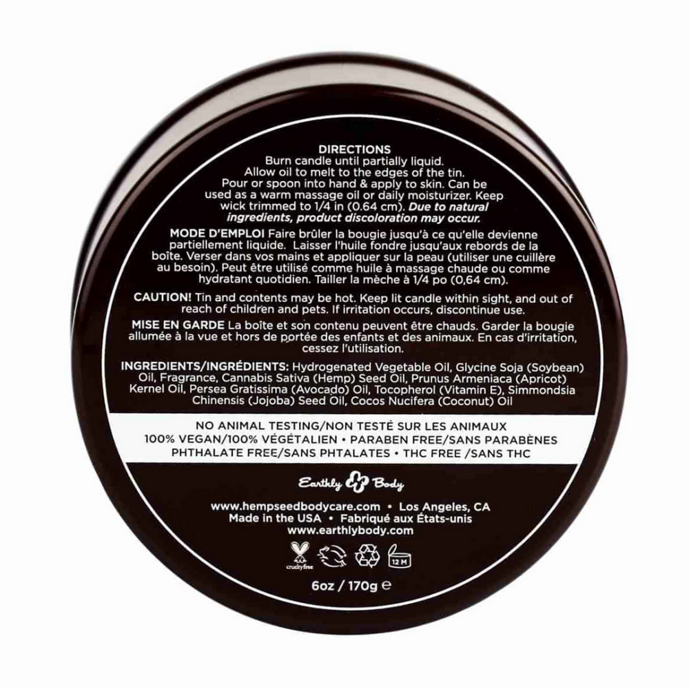 Earthly body Guavalava massagekaars - 6 oz / 170 gr