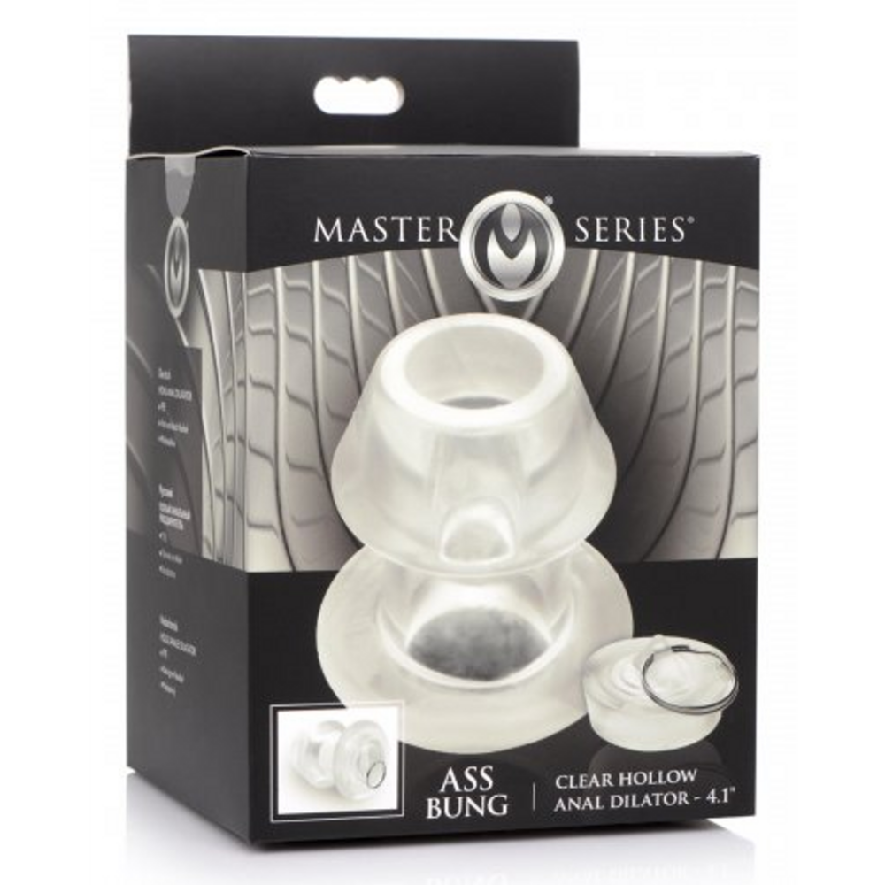 XR Brands Ass Bung - Heldere Holle Anale Dilator met Plug - Extra Groot