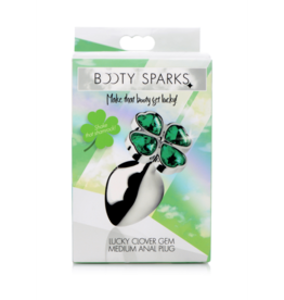 XR Brands Lucky Clover Gem - Butt Plug - Medium Geluksklaver edelsteen - Butt Plug - Medium