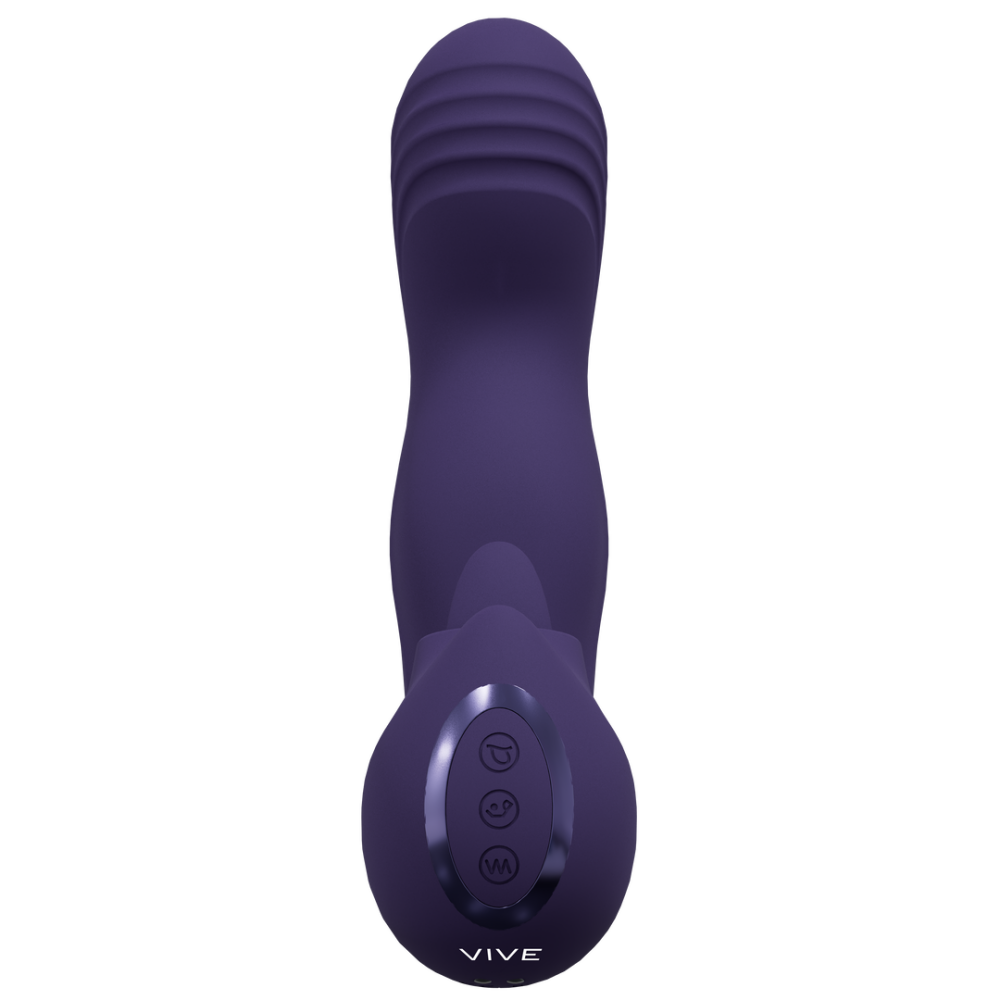 VIVE by Shots Yumi - Triple Motor G-Spot Vingerbeweging Vibrator en Flickerende Tong Stimulator - Paars