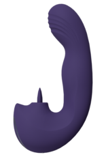 VIVE by Shots Yumi - Triple Motor G-Spot Vingerbeweging Vibrator en Flickerende Tong Stimulator - Paars