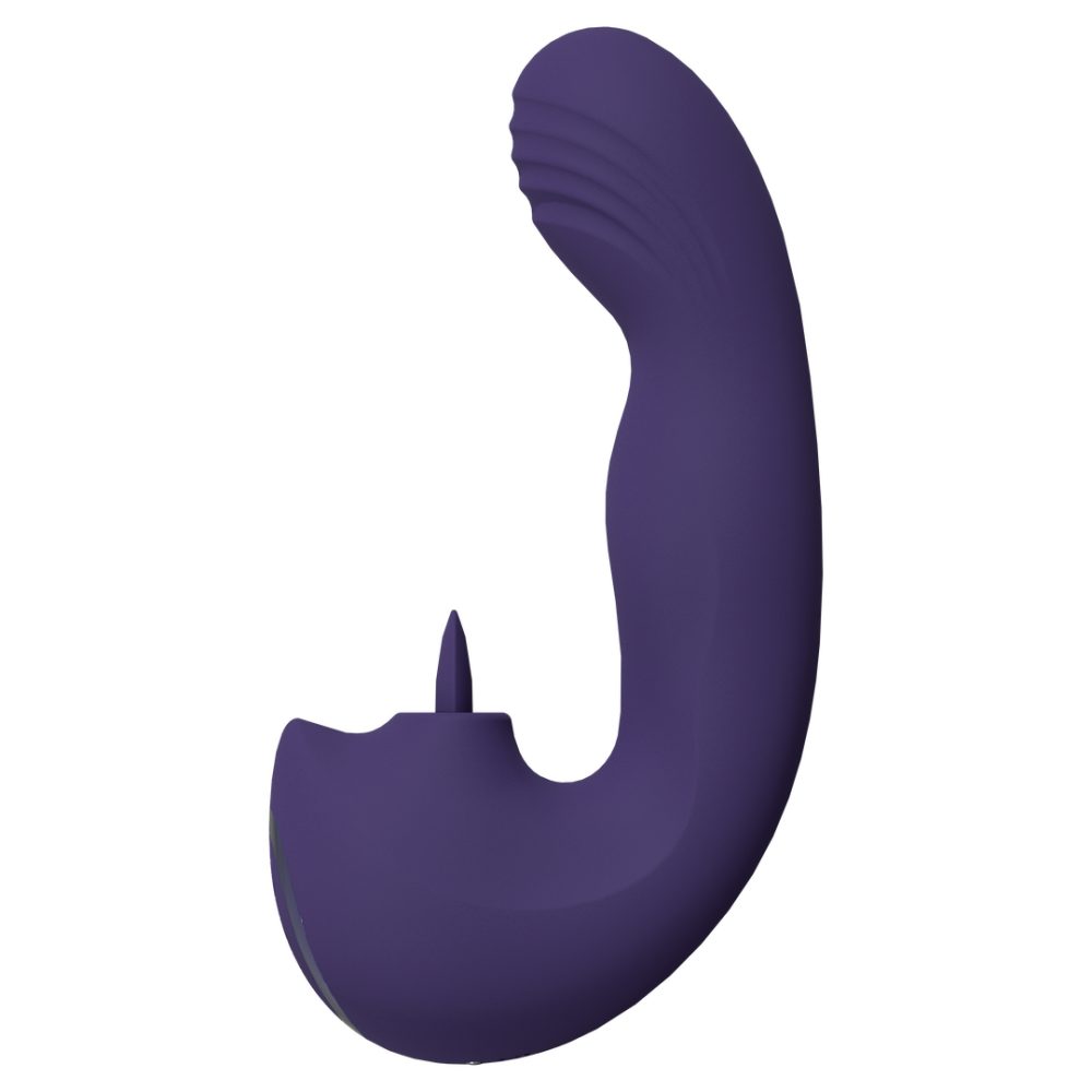 VIVE by Shots Yumi - Triple Motor G-Spot Vingerbeweging Vibrator en Flickerende Tong Stimulator - Paars