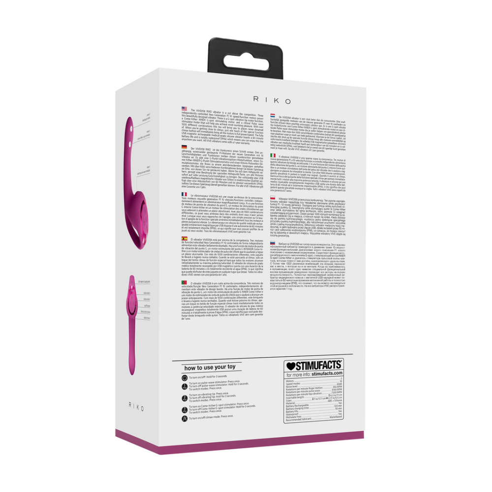 VIVE by Shots Riko - Triple Motor Thumper met Geavanceerde Vingerbeweging  Puls Golf Stimulator - Roze